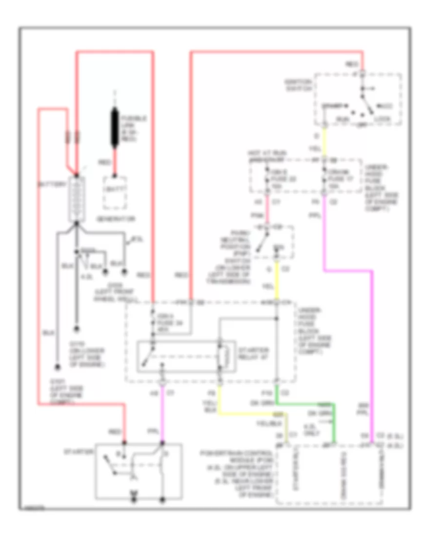 Starting Wiring Diagram for GMC Envoy XL 2003