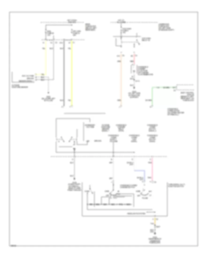 Электросхема переднего дворника стеклоочистителя и омывателя для GMC Envoy XL 2003