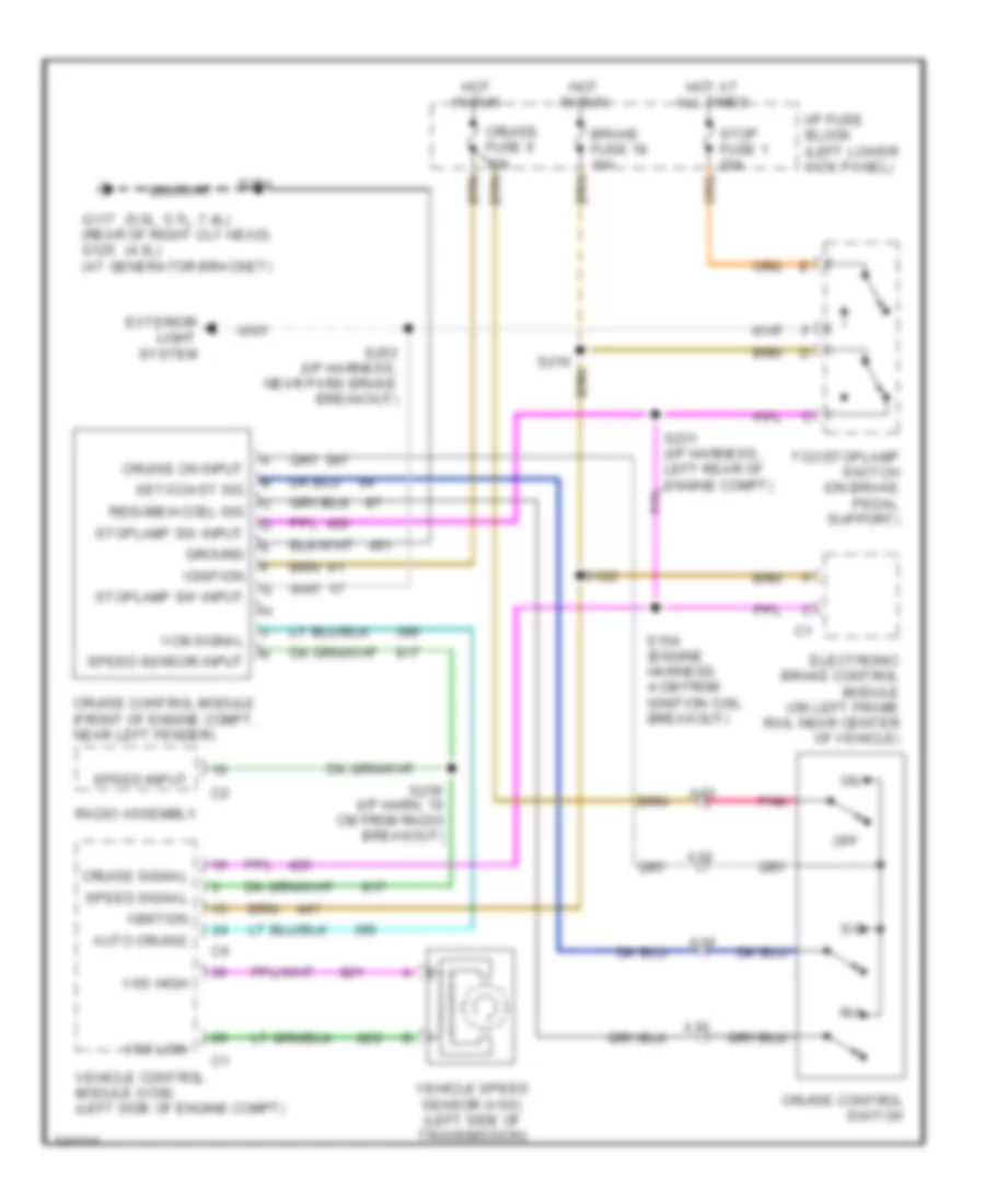 5 7L VIN R Cruise Control Wiring Diagram for GMC Savana Camper Special G2000 3500