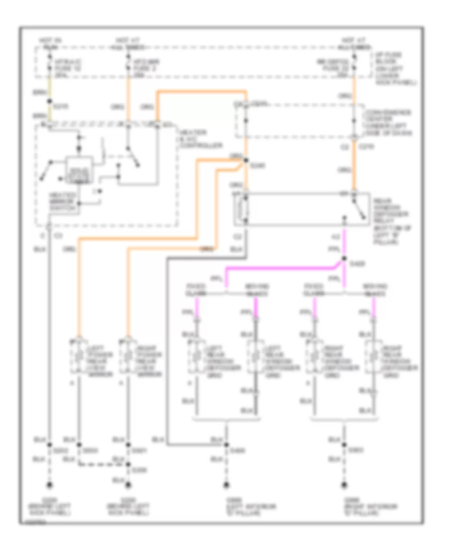 Defogger Wiring Diagram for GMC Savana Camper Special G2000 3500