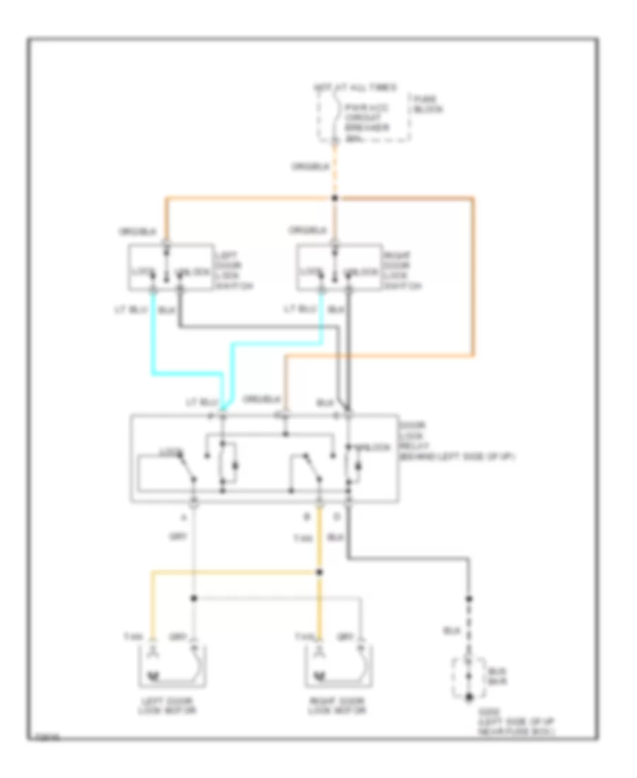 Power Door Lock Wiring Diagram for GMC Forward Control P1995 3500