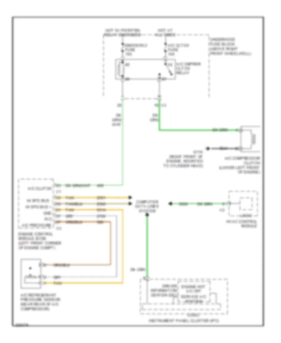 Compressor Wiring Diagram, with Auto AC for GMC Acadia SLE 2007