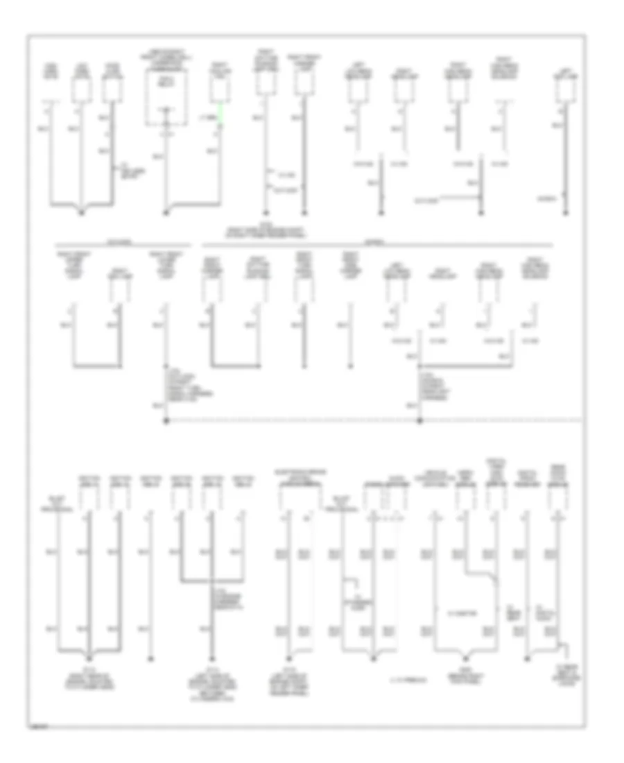 Ground Distribution Wiring Diagram 2 of 5 for GMC Acadia SLE 2007
