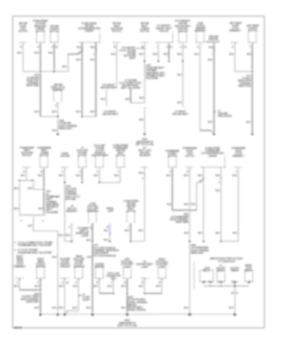 Ground Distribution Wiring Diagram 3 of 5 for GMC Acadia SLE 2007