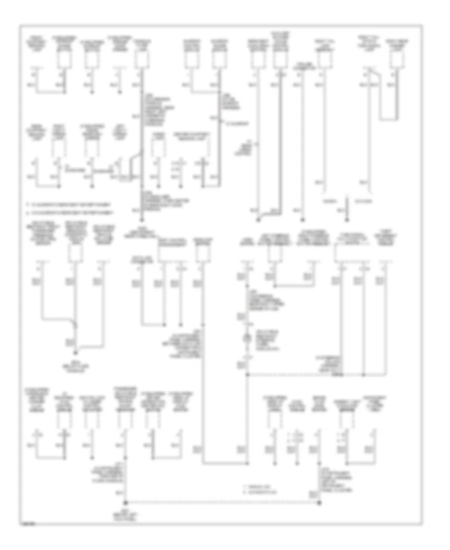 Ground Distribution Wiring Diagram (4 of 5) for GMC Acadia SLE 2007