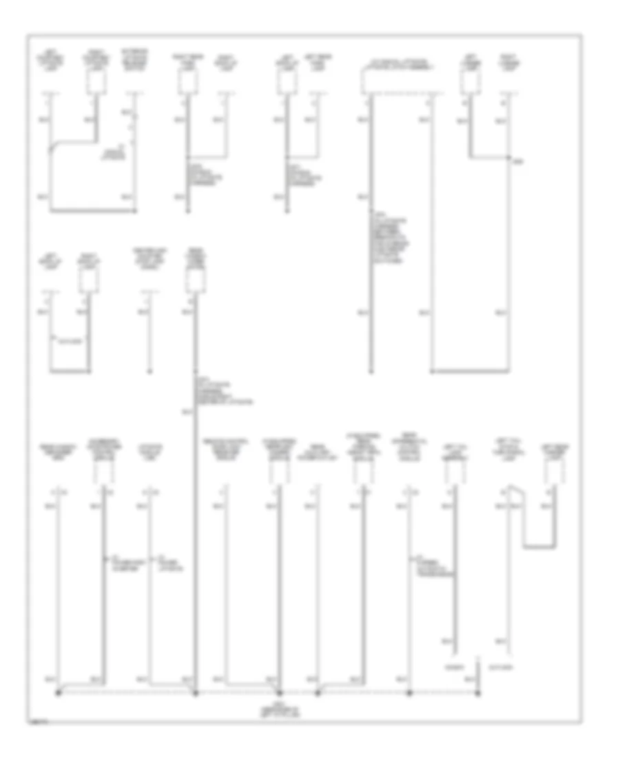Ground Distribution Wiring Diagram 5 of 5 for GMC Acadia SLE 2007