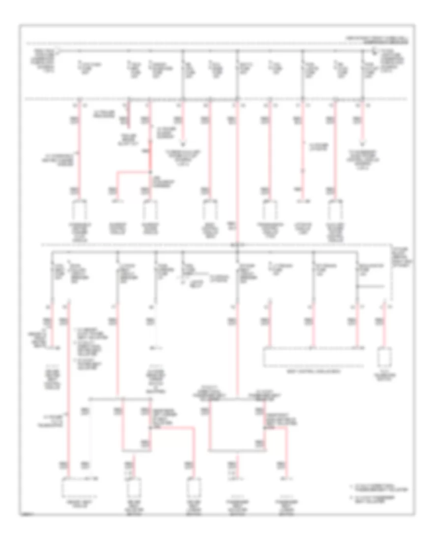 Power Distribution Wiring Diagram (2 of 4) for GMC Acadia SLE 2007