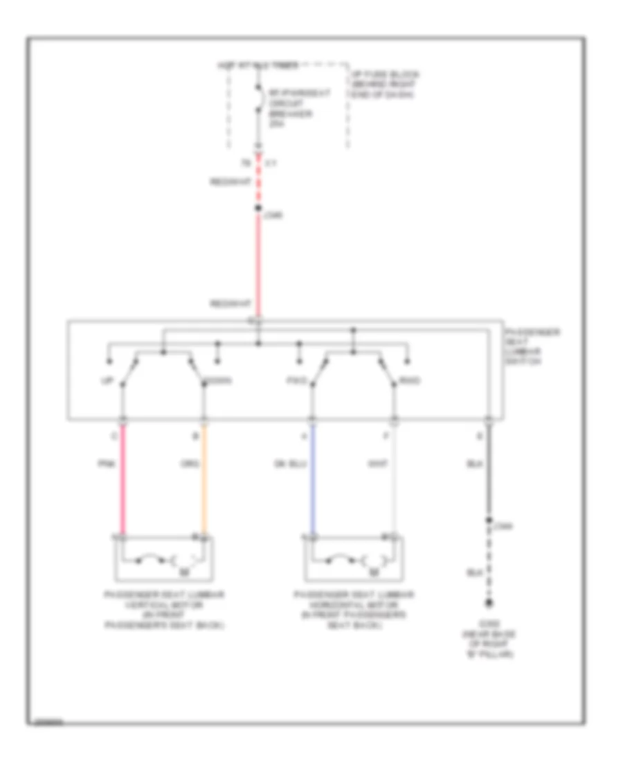 Passenger s Lumbar Wiring Diagram for GMC Acadia SLE 2007