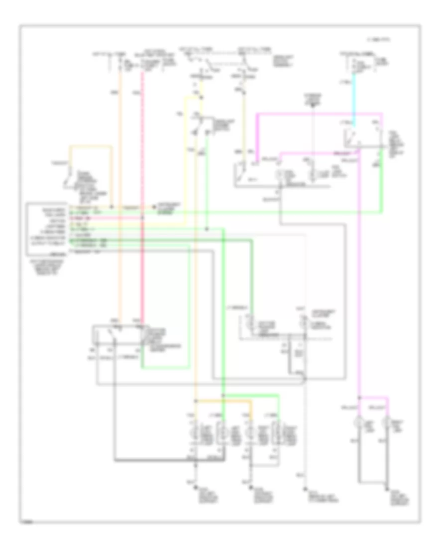Headlight Wiring Diagram, Composite with DRL for GMC Jimmy 1995