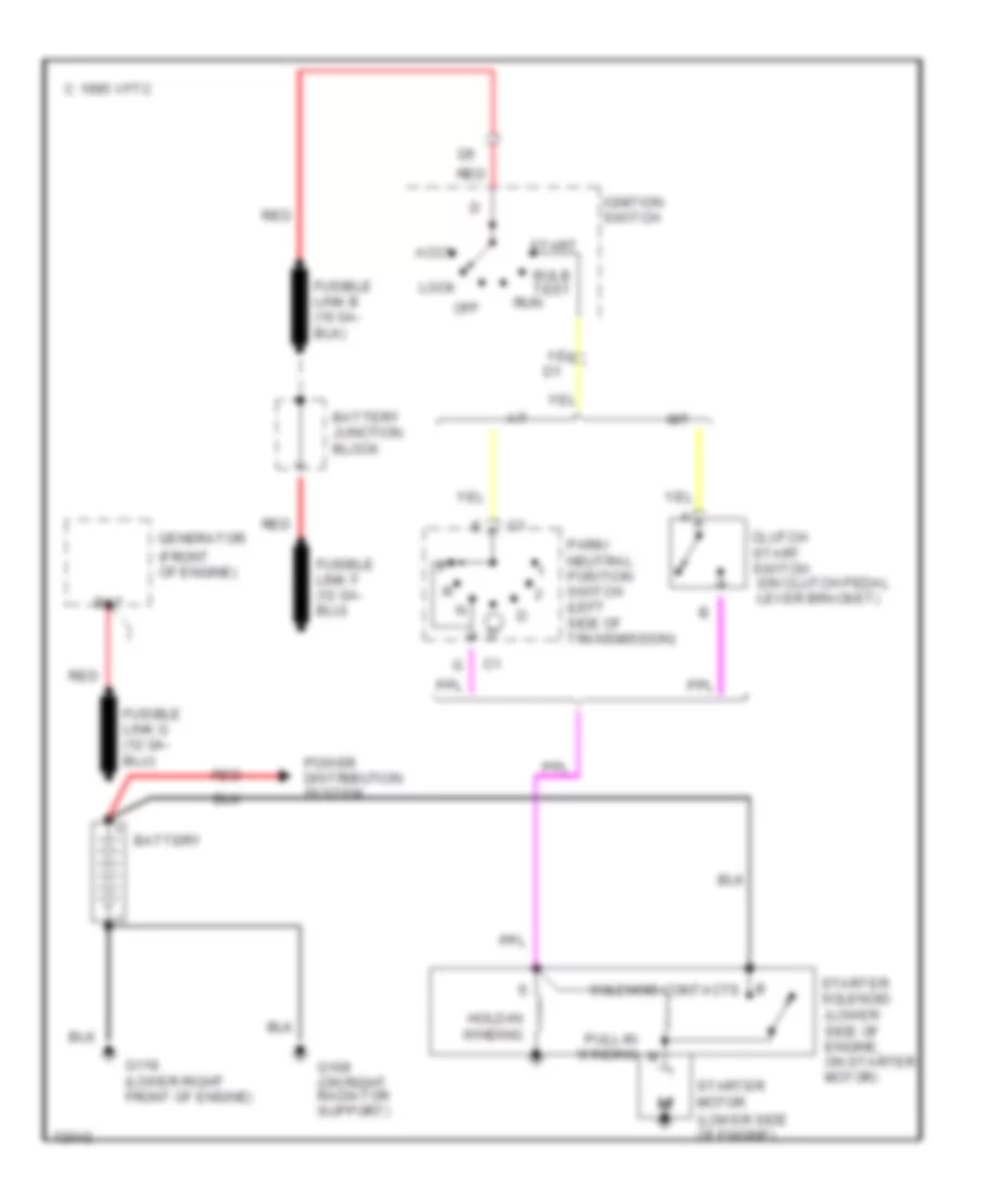 Starting Wiring Diagram for GMC Jimmy 1995