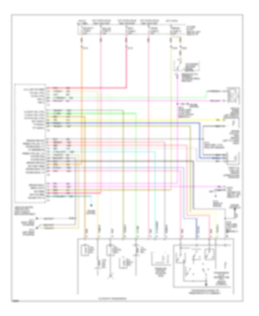 4.3L (VIN W), Transmission Wiring Diagram, with VCM for GMC Jimmy 1995