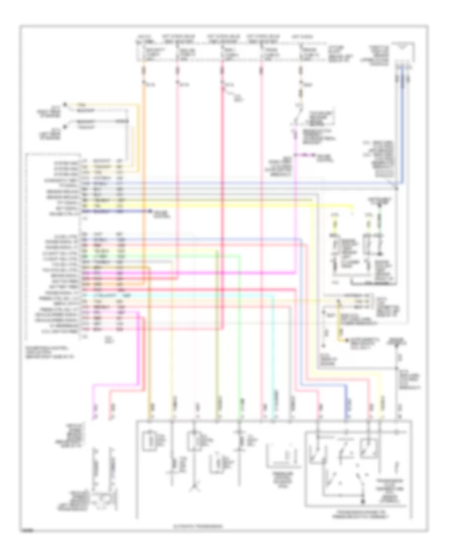 4.3L (VIN Z), Transmission Wiring Diagram, with PCM for GMC Jimmy 1995
