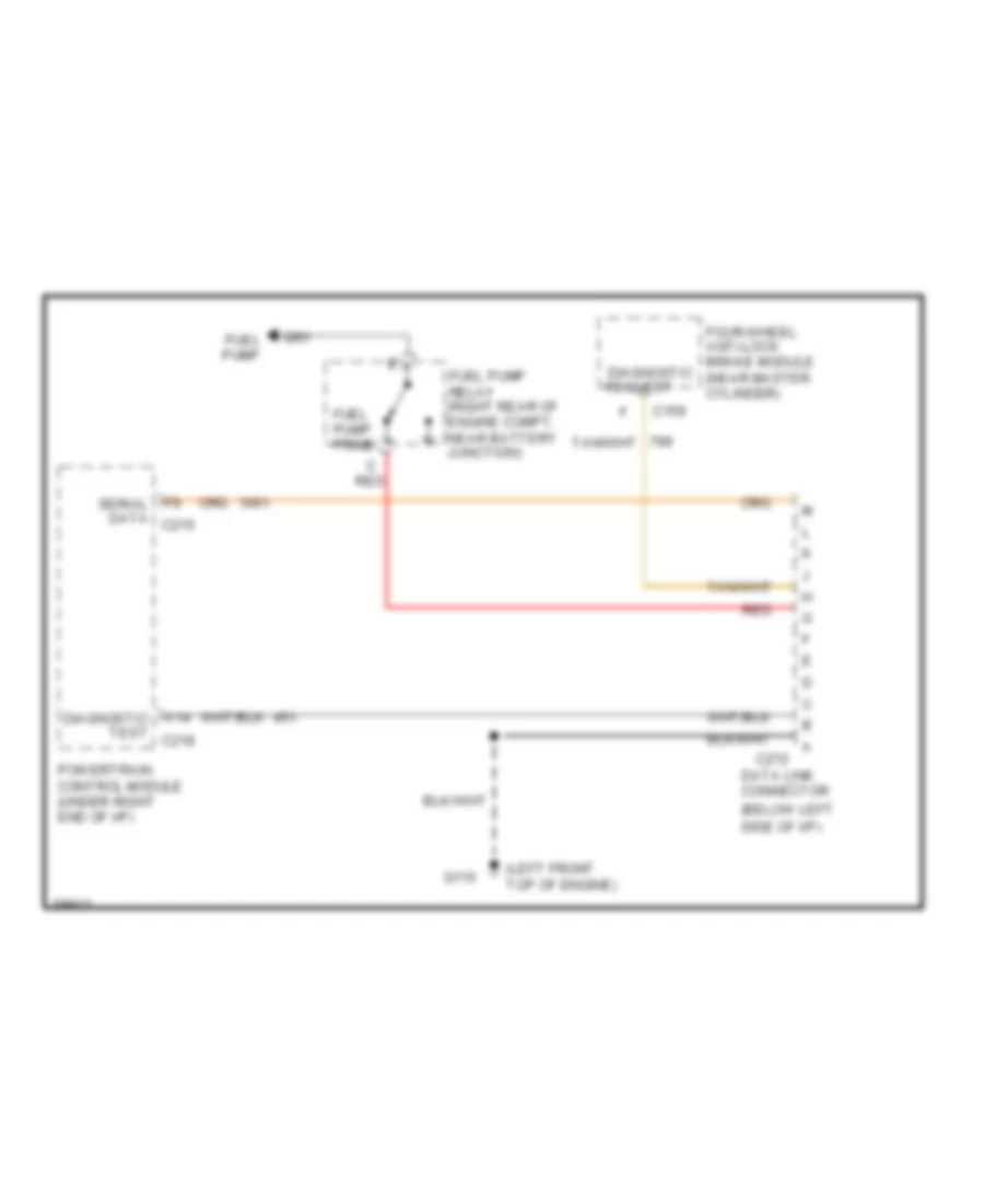 5.7L (VIN K), Data Link Connector Wiring Diagram, AT for GMC Pickup C3500 1994