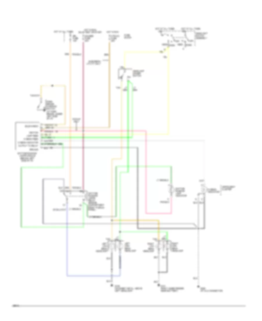 Headlamps Wiring Diagram DRL with Composite Lamps for GMC Pickup C1994 3500