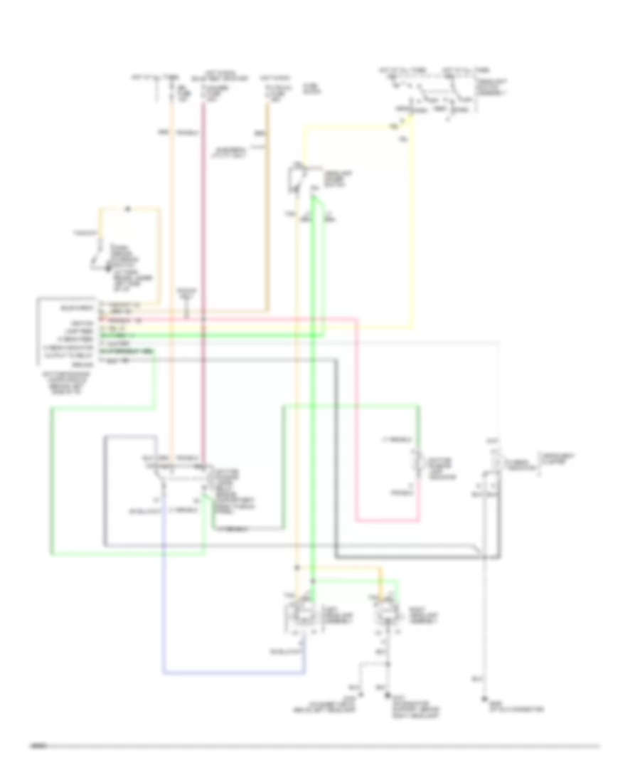 Headlamps Wiring Diagram DRL with Sealed Beam Lamps for GMC Pickup C1994 3500