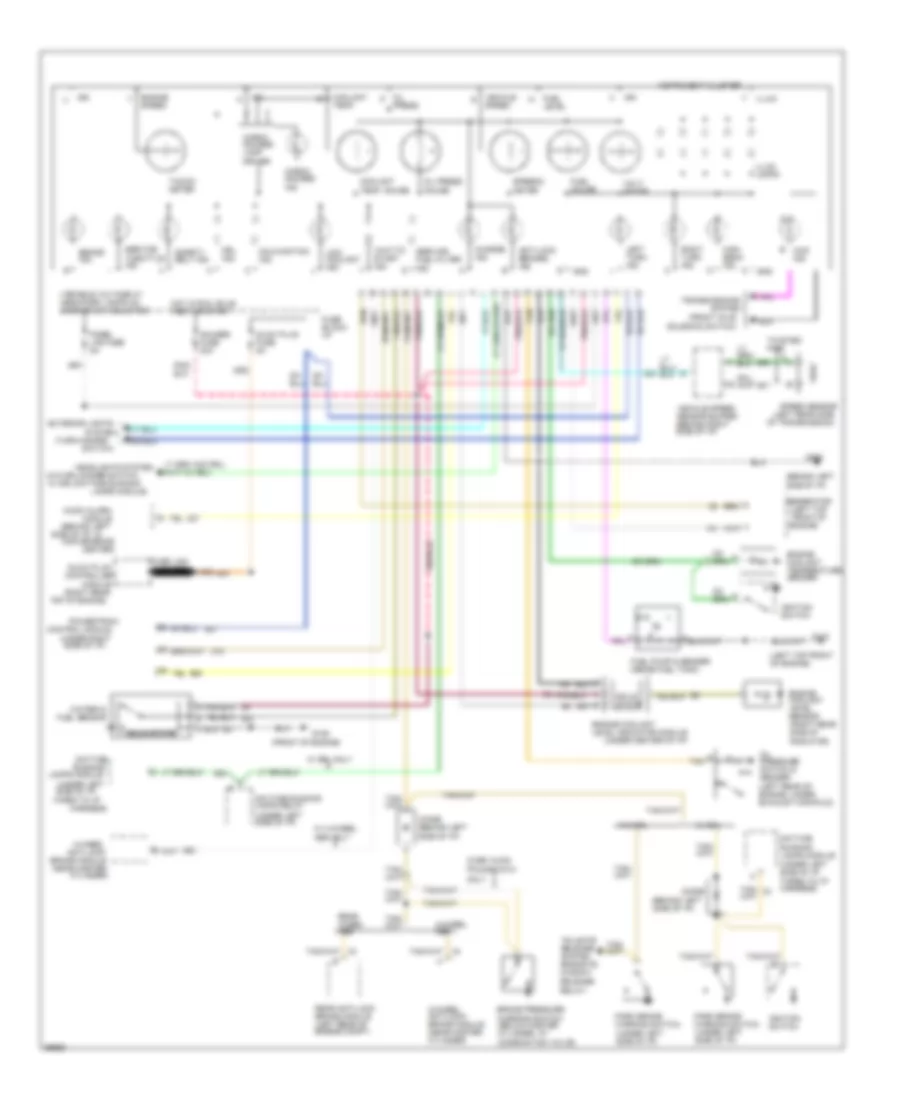 Instrument Cluster Wiring Diagram Diesel for GMC Pickup C1994 3500