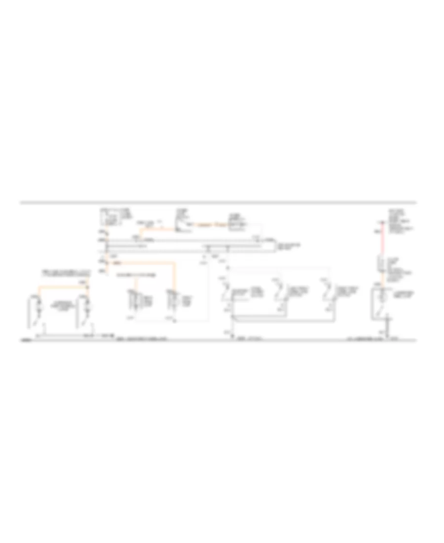 Courtesy Lamp Wiring Diagram, Crew Cab with Overhead Roof Console for GMC Pickup C3500 1994