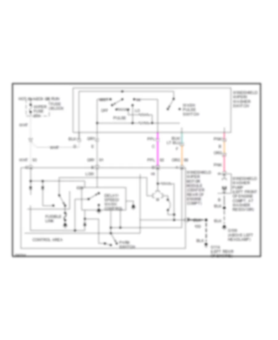 Front WasherWiper Wiring Diagram for GMC Pickup C3500 1994