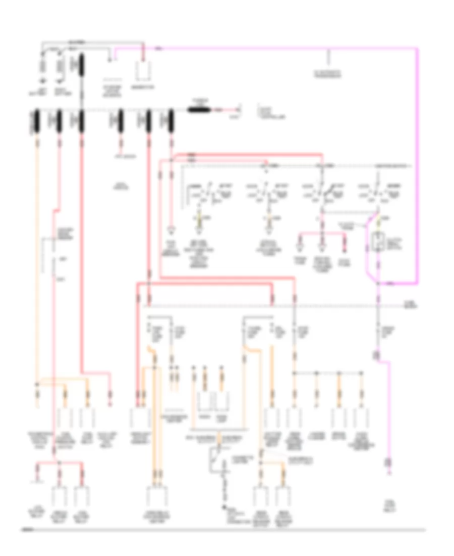 Power Distribution Wiring Diagram Diesel 1 of 4 for GMC Pickup K1994 1500