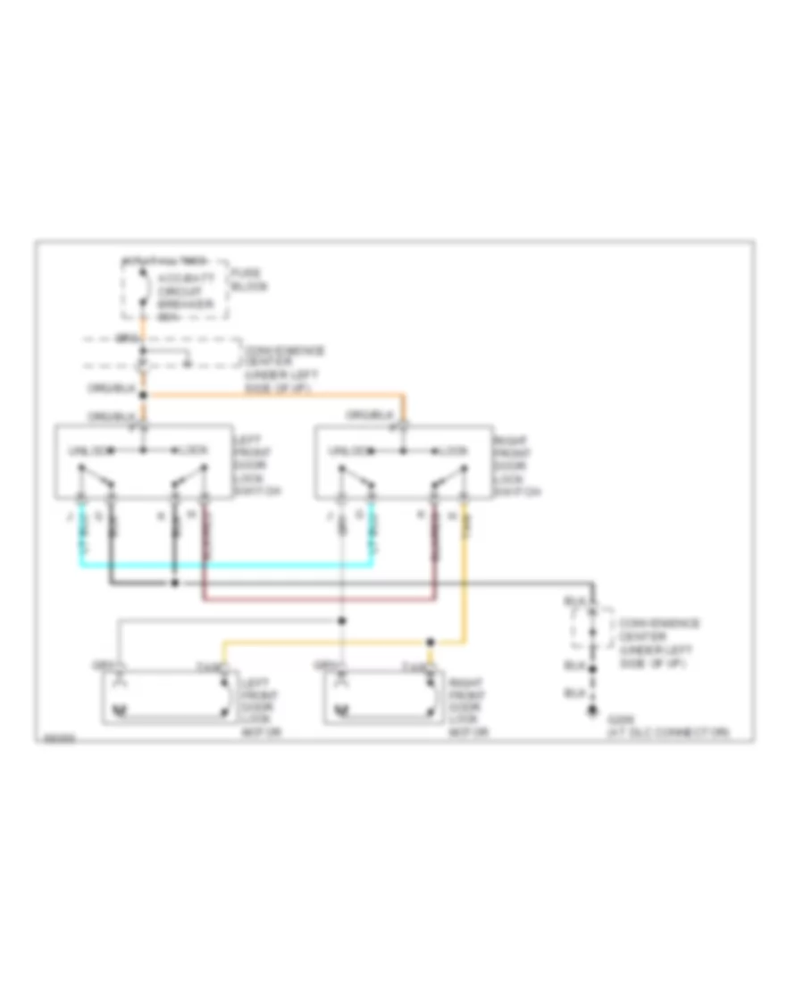 Door Lock Wiring Diagram 2 Door for GMC Pickup K1994 1500