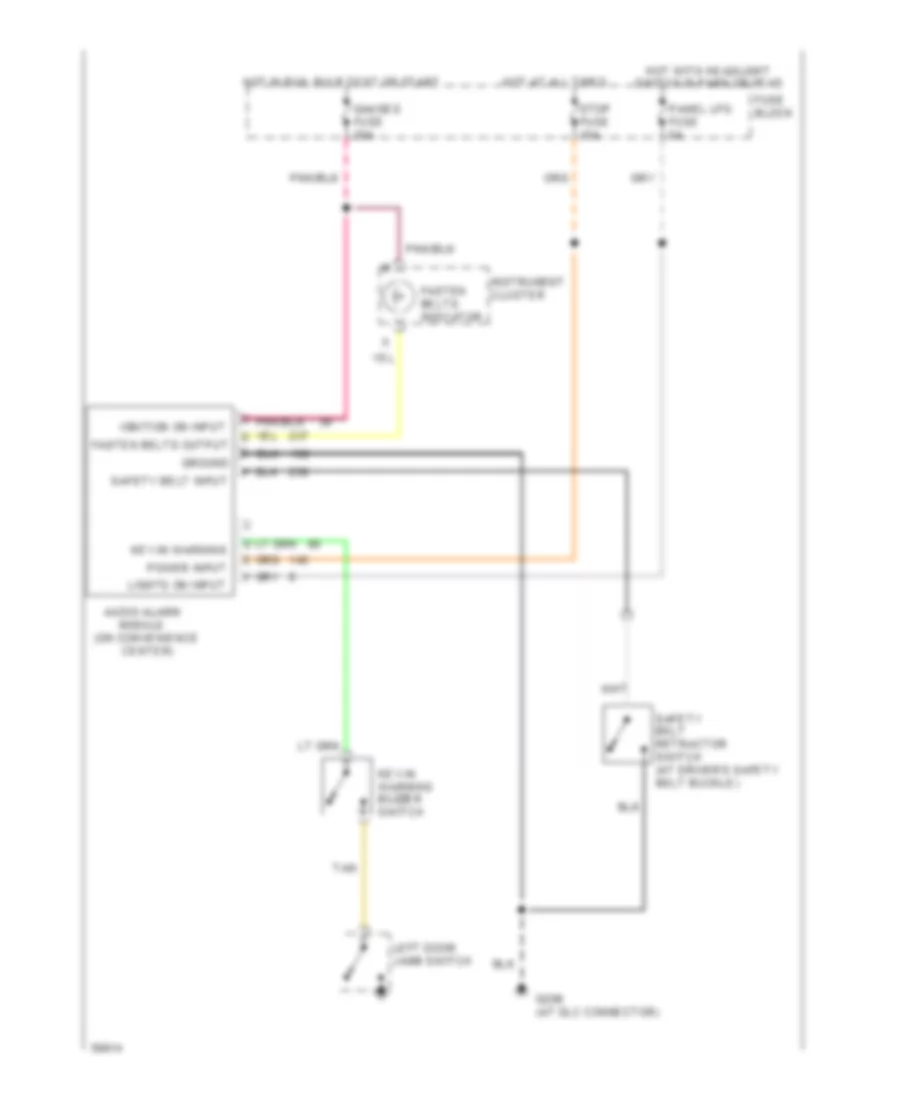 Warning System Wiring Diagrams for GMC Pickup K1994 1500