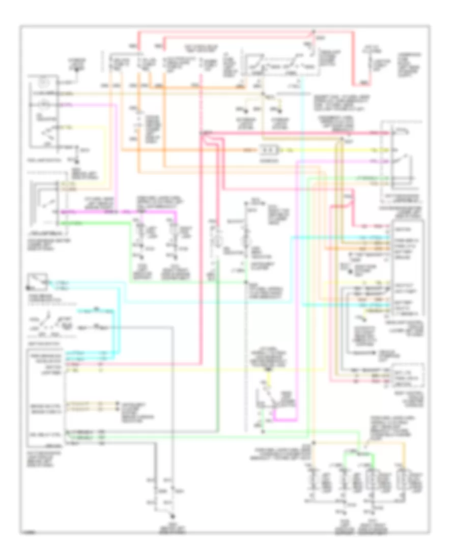 Headlight Wiring Diagram High Option Content for GMC Yukon 2000