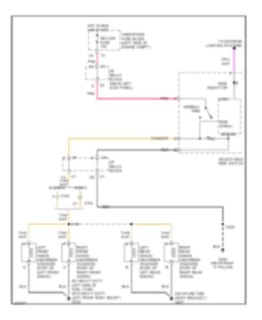 Electronic Suspension Wiring Diagram for GMC Sierra 1500 2005