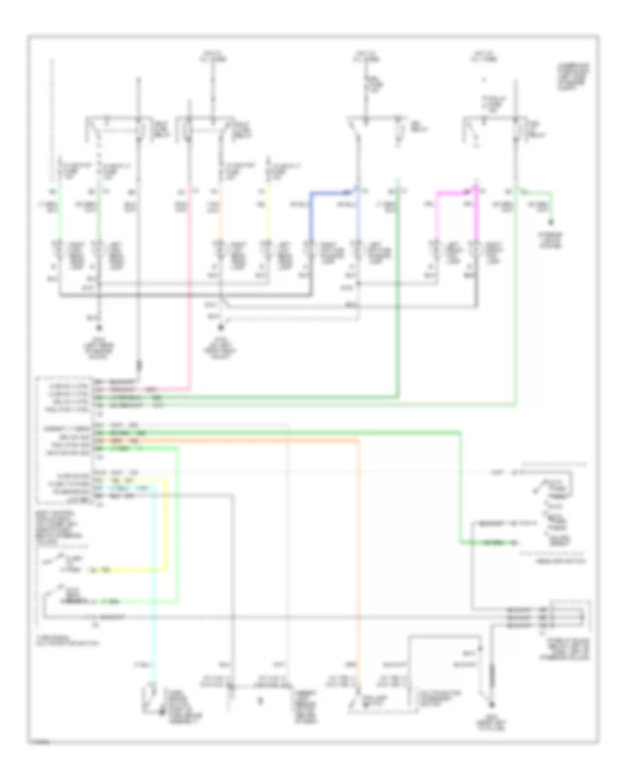Headlights Wiring Diagram for GMC Yukon XL C2003 1500