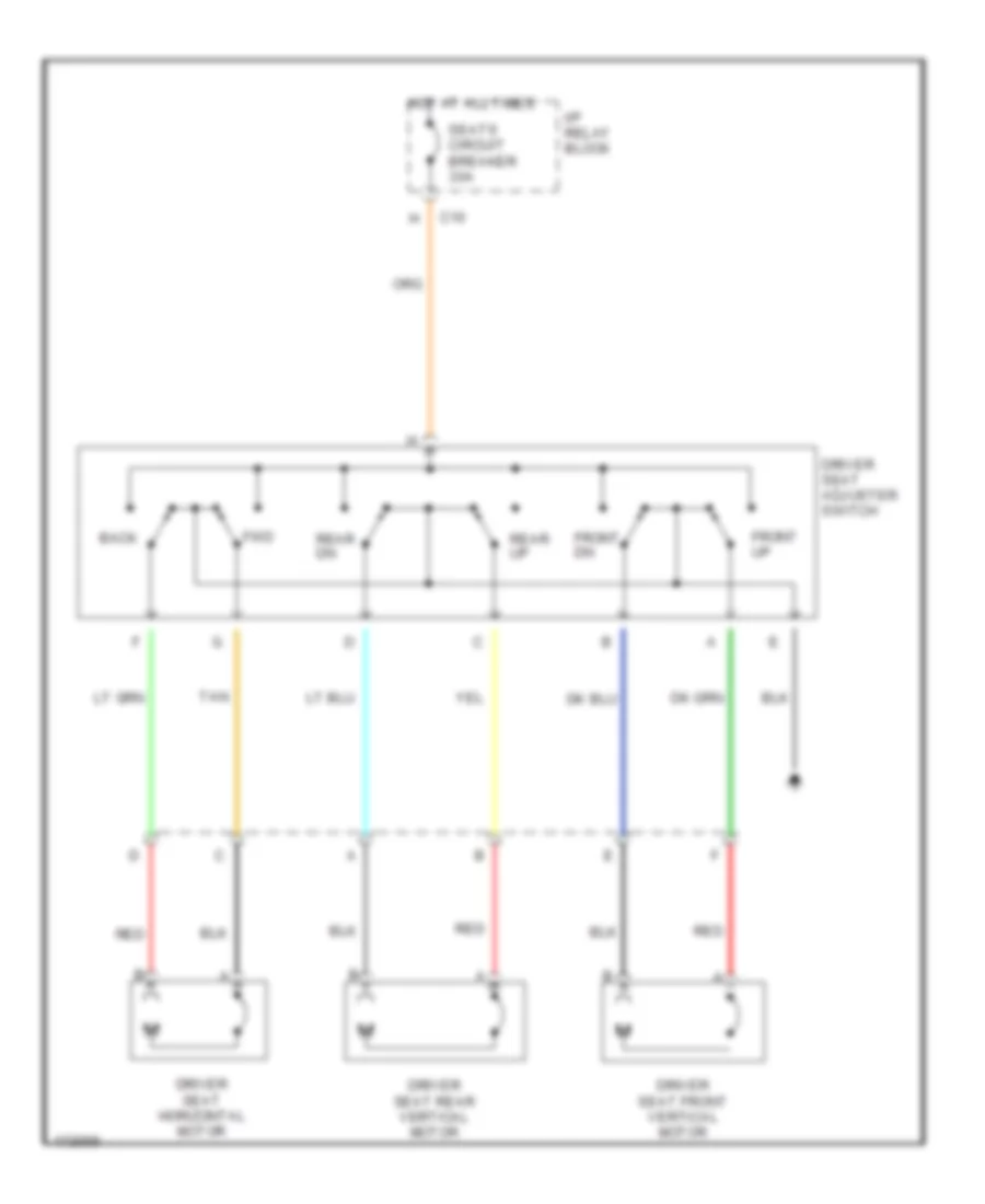 Driver Seat Wiring Diagram for GMC Yukon XL C2003 1500