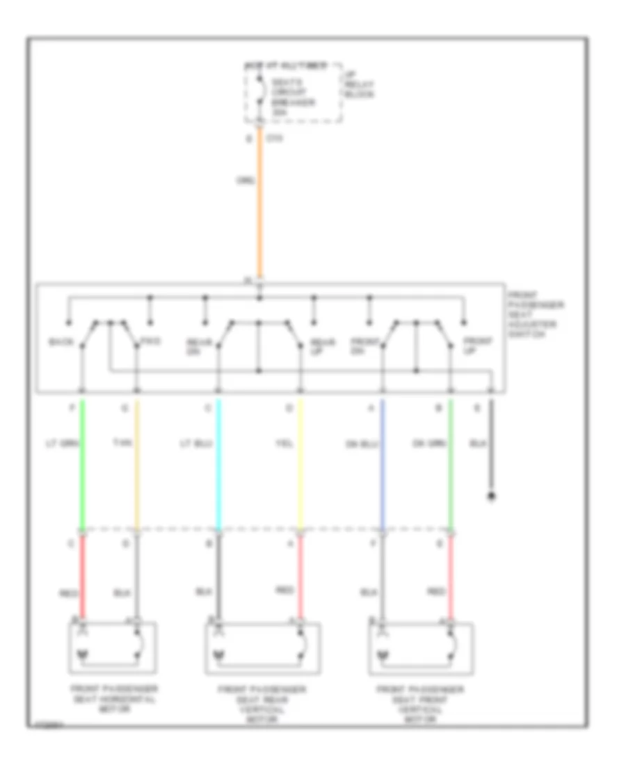 Passenger Power Seat Wiring Diagram for GMC Yukon XL C2003 1500