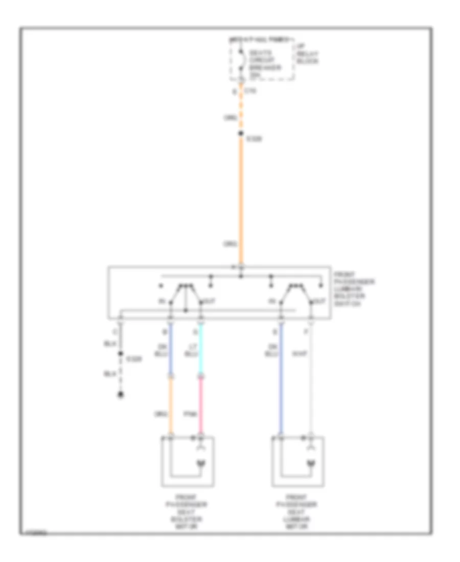 Passenger s Lumbar Wiring Diagram for GMC Yukon XL C2003 1500