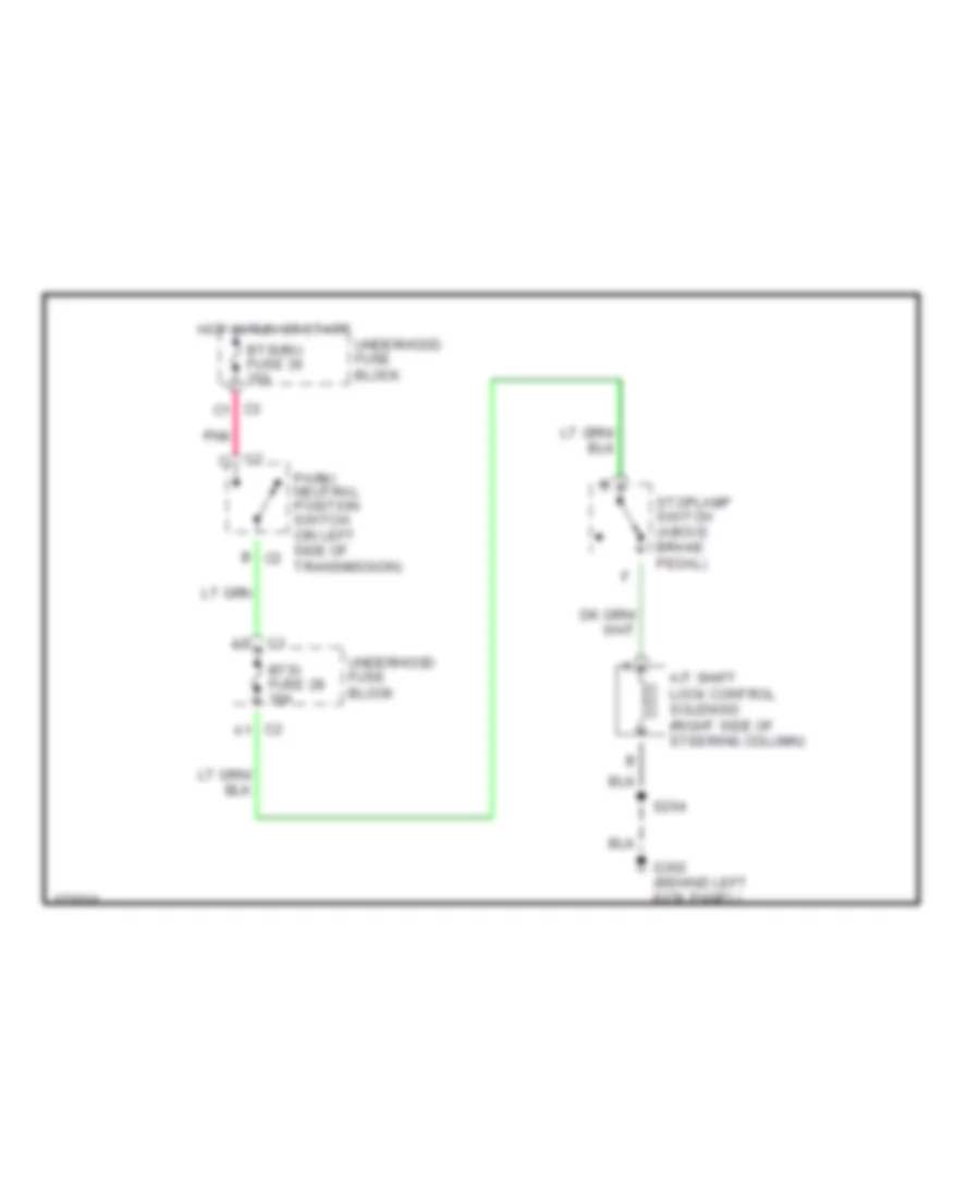 Shift Interlock Wiring Diagram for GMC Savana G2003 1500