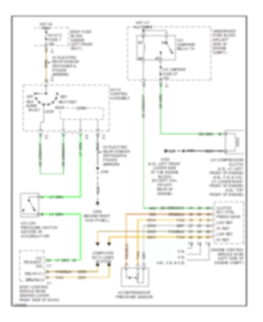 Compressor Wiring Diagram for GMC Savana Special G2008 3500