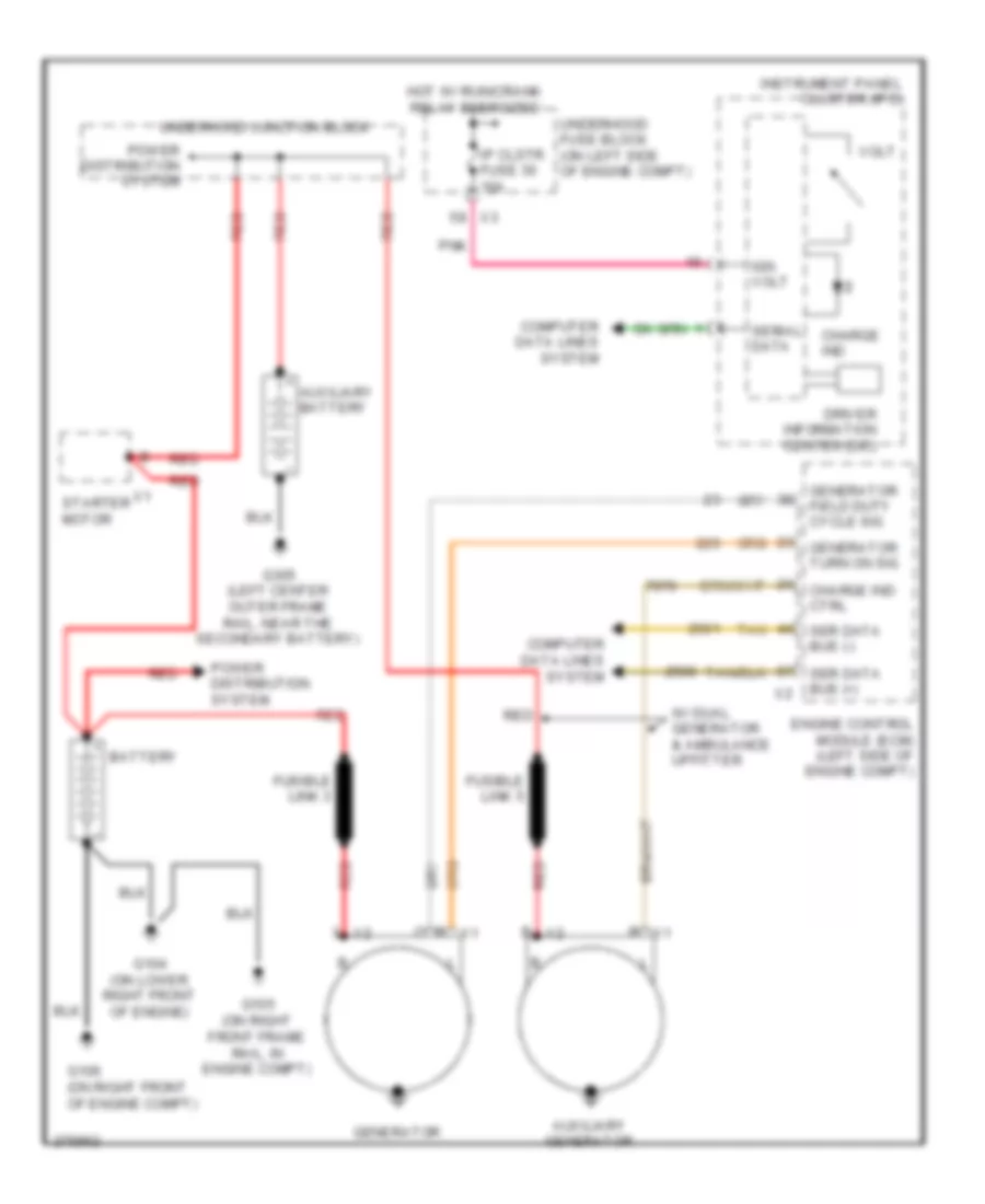 6 6L VIN 6 Charging Wiring Diagram for GMC Savana Special G2008 3500