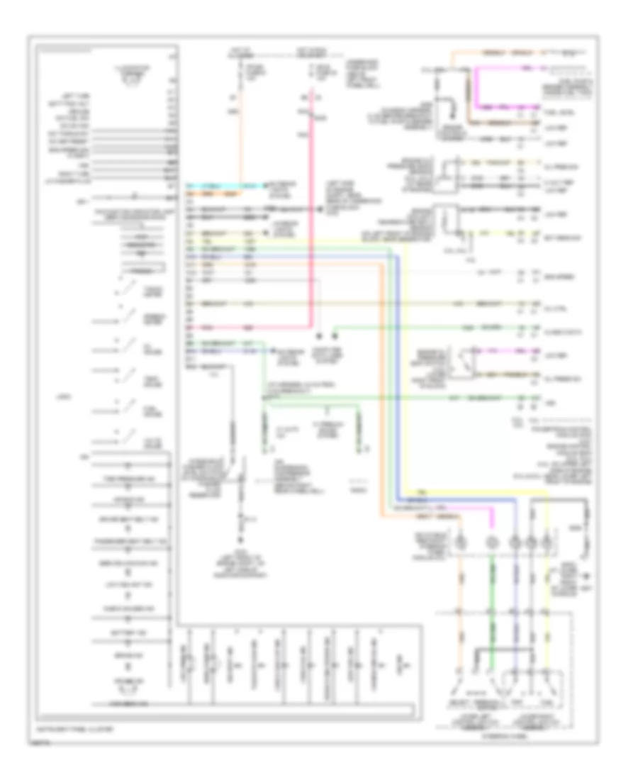 Instrument Cluster Wiring Diagram for GMC Envoy 2007