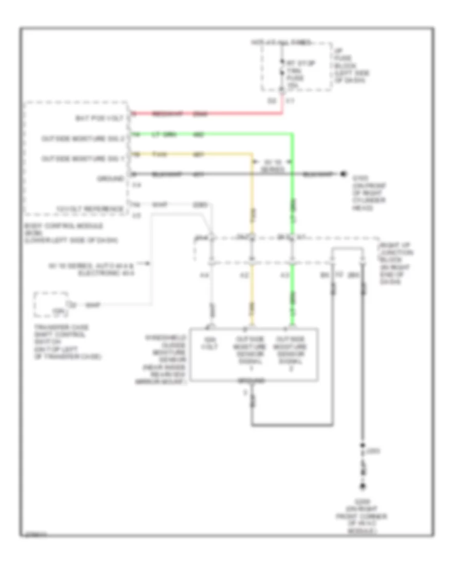 Moisture Sensor Wiring Diagram for GMC Sierra 2008 1500