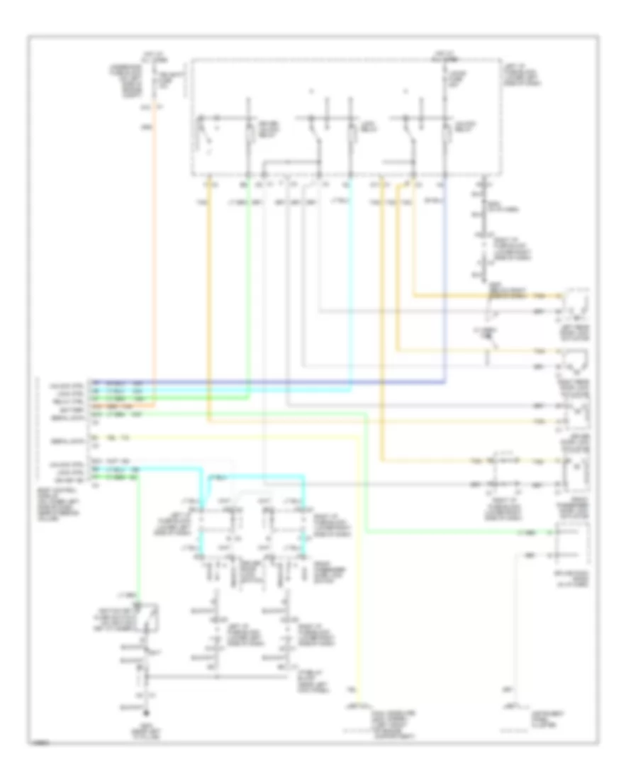 Power Door Locks Wiring Diagram Base for GMC Cab  Chassis Sierra 2004 3500