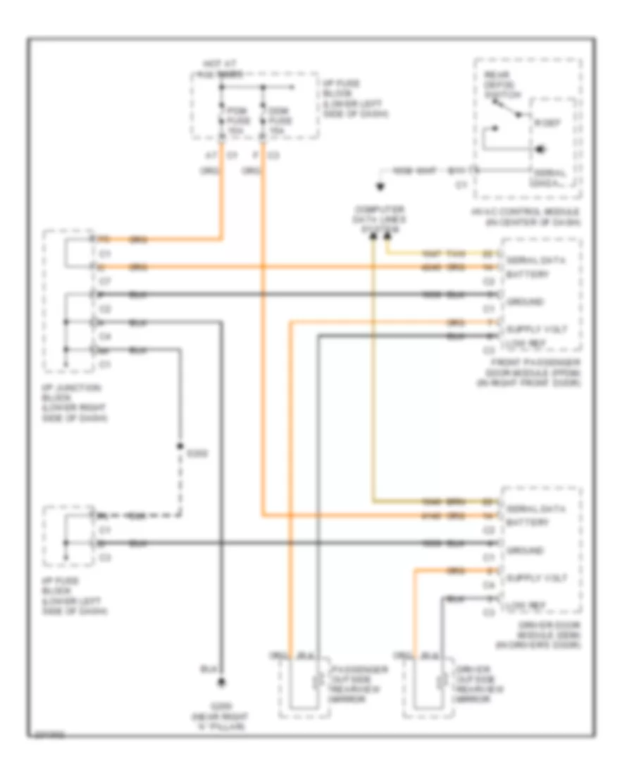 Heated Mirrors Wiring Diagram for GMC Sierra 1500 2006