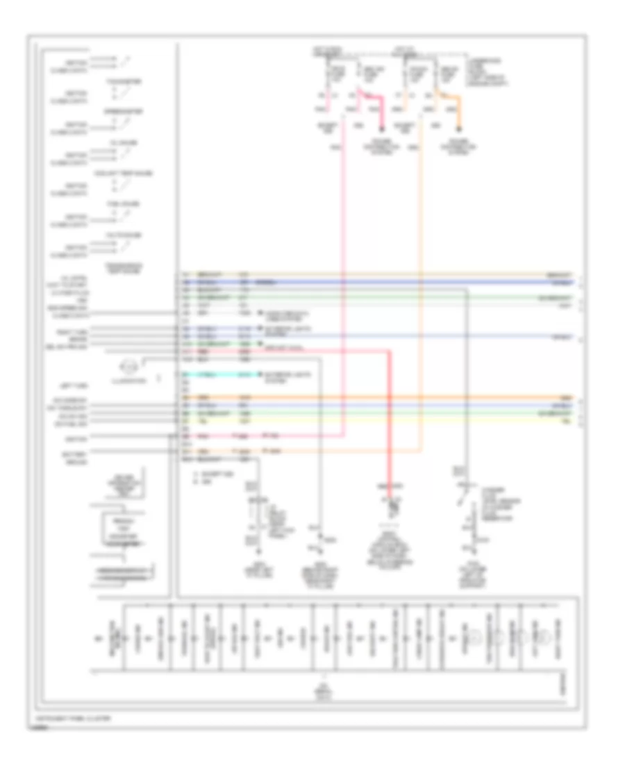 Instrument Cluster Wiring Diagram (1 of 2) for GMC Sierra 1500 2006
