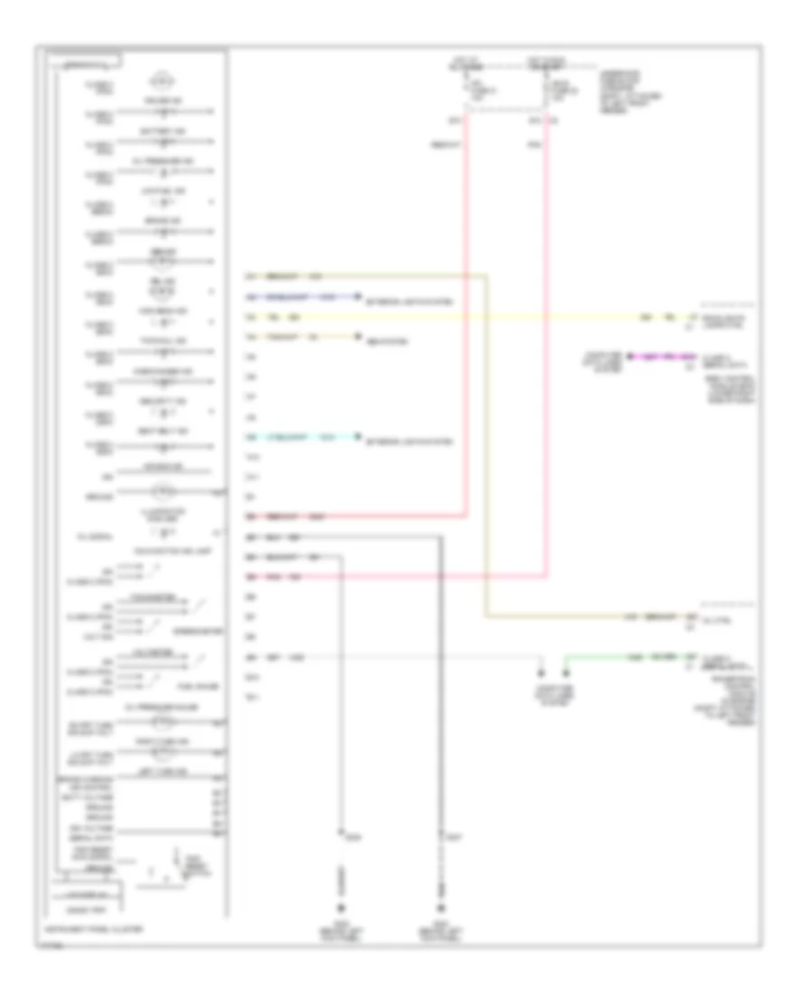 Instrument Cluster Wiring Diagram for GMC Savana G2003 3500
