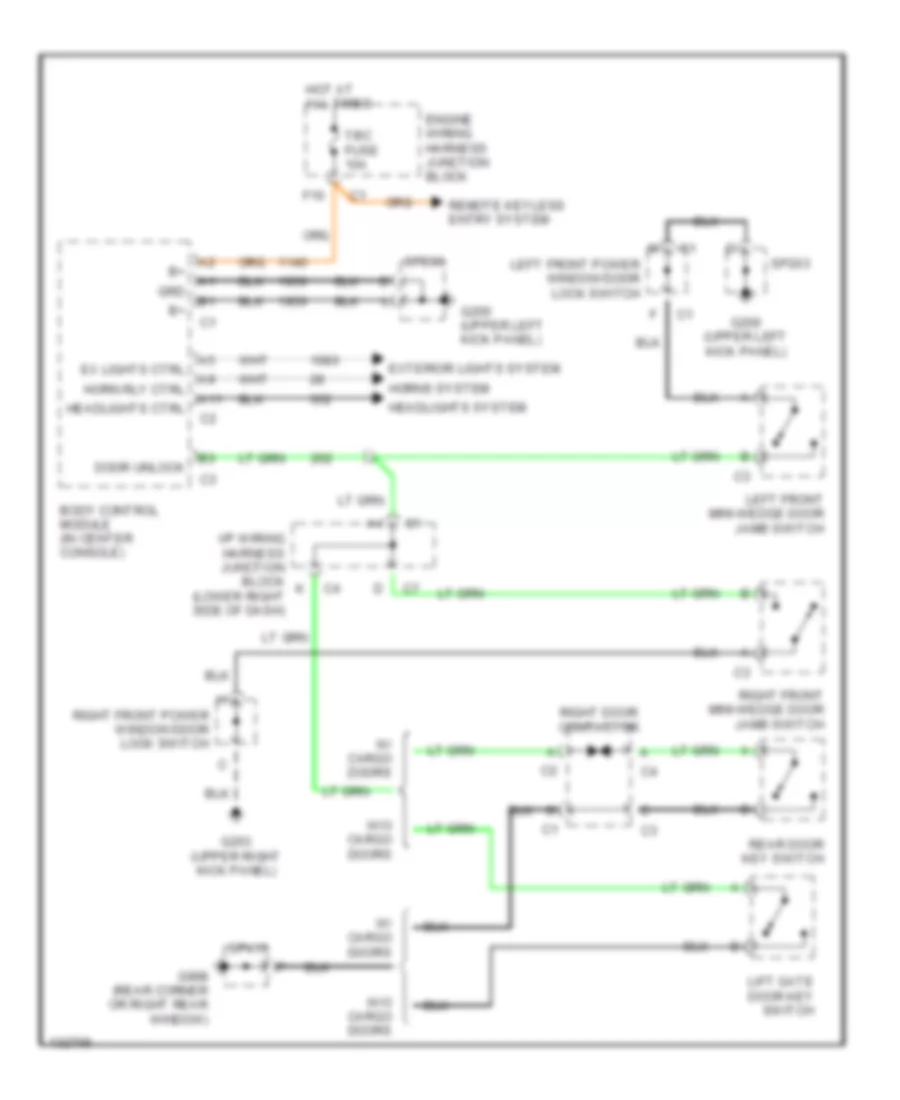 Forced Entry Wiring Diagram for GMC Yukon XL K2000 1500