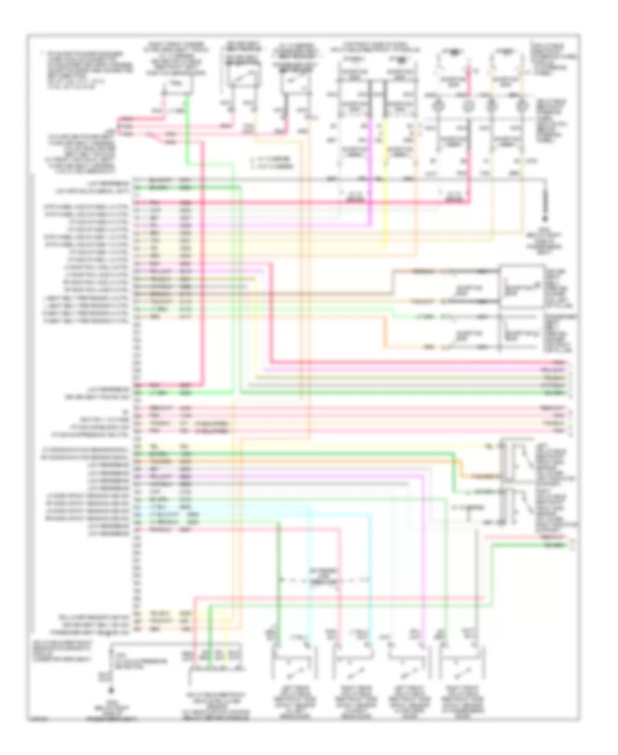 Supplemental Restraints Wiring Diagram 1 of 2 for GMC Sierra HD 2008 2500