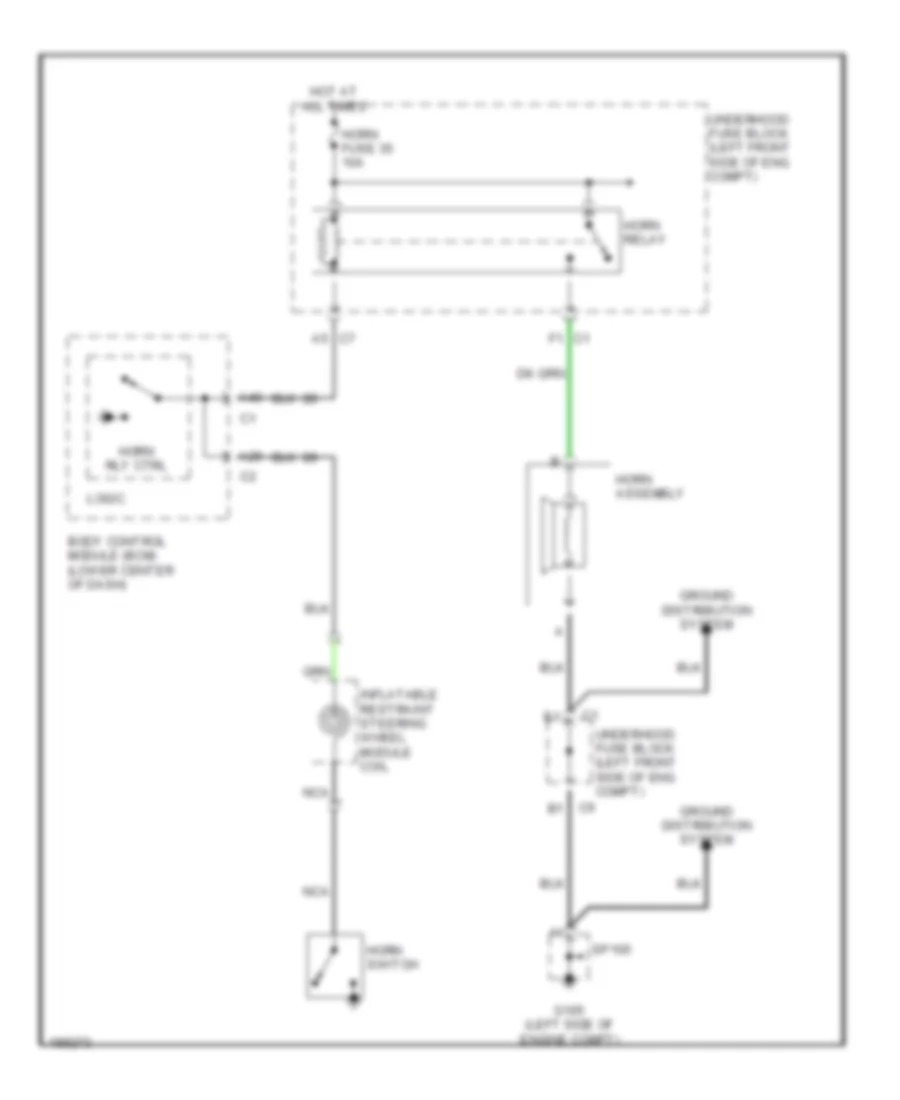 Horn Wiring Diagram for GMC Canyon 2004