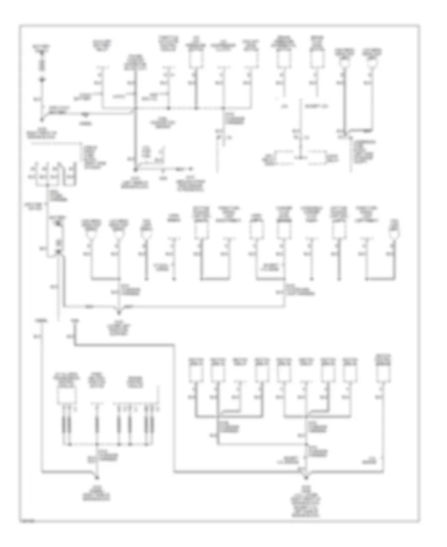 Ground Distribution Wiring Diagram Except Hybrid 1 of 4 for GMC Sierra 2005 3500