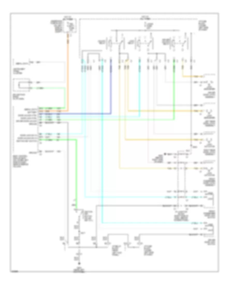 Power Door Locks Wiring Diagram Base for GMC Sierra 2005 3500