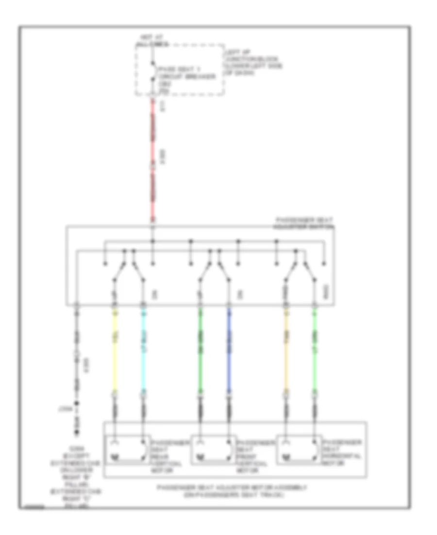 Passenger Power Seat Wiring Diagram, 6-Way Power Seat for GMC Sierra 1500 WT 2013