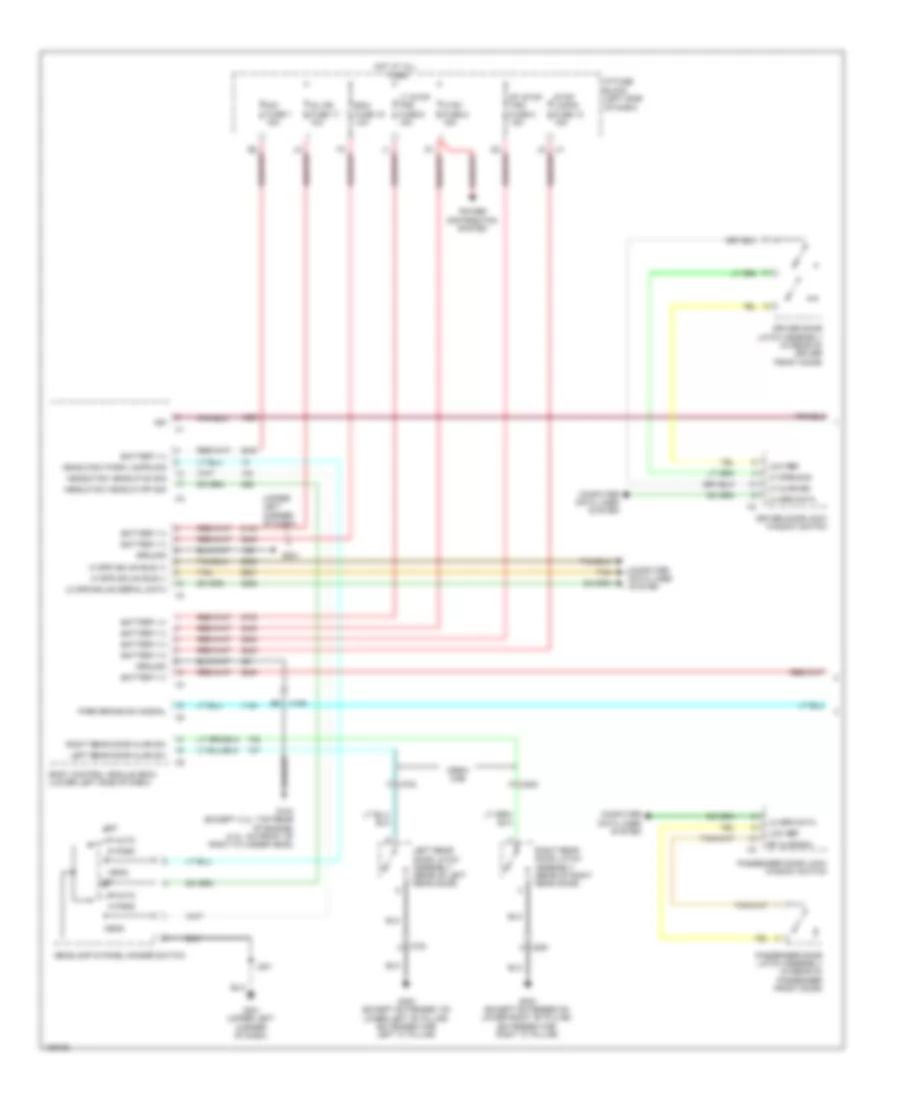 Warning Systems Wiring Diagram without Bucket Seats  Power Mirrors 1 of 2 for GMC Sierra WT 2013 1500