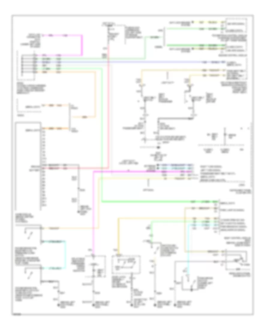 Warning Systems Wiring Diagram for GMC Savana G2007 1500