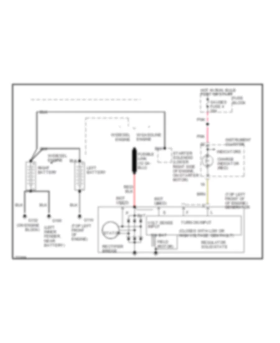 Charging Wiring Diagram for GMC Pickup C1995 3500
