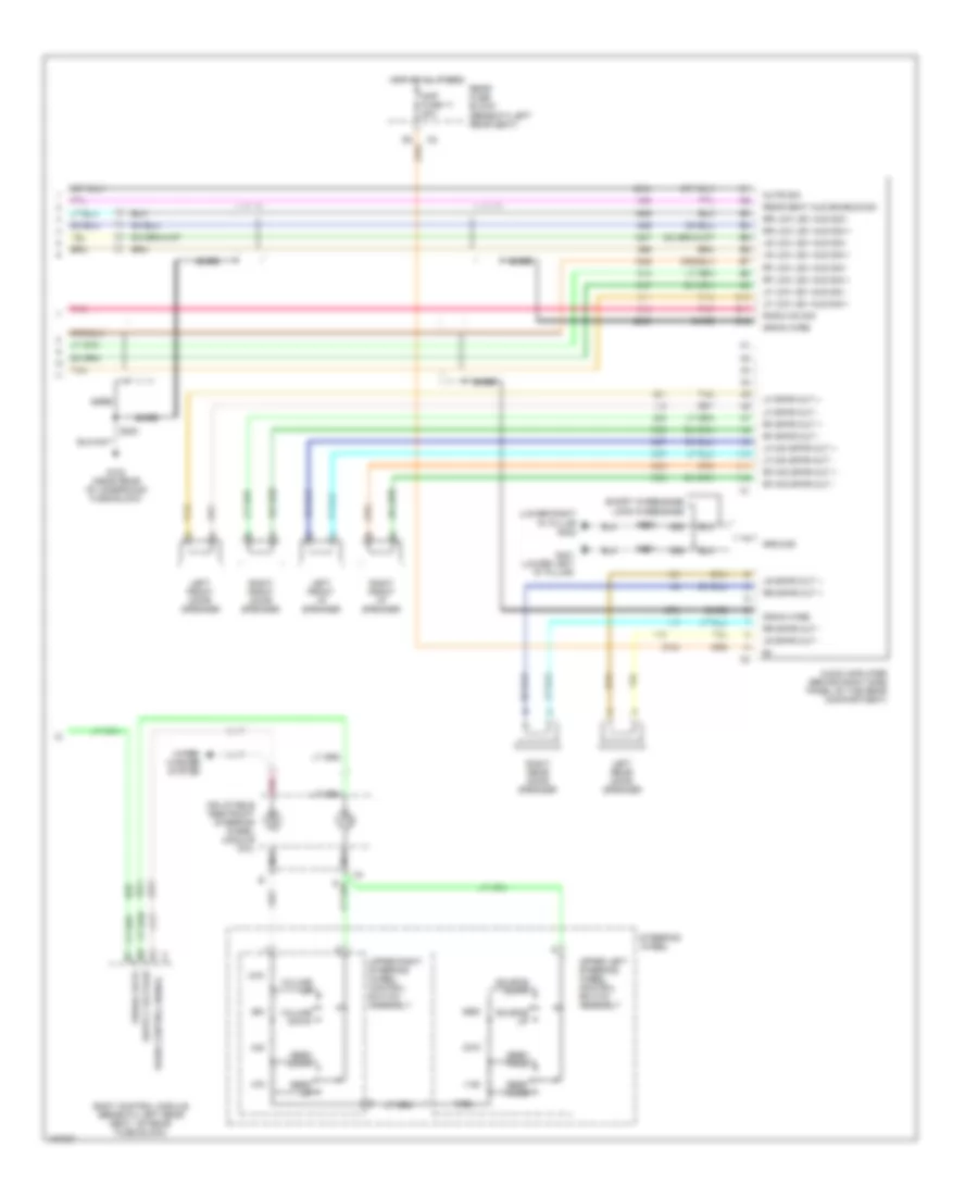 Mid-Line Radio Wiring Diagram, with Rear Seat Audio (2 of 2) for GMC Envoy 2004